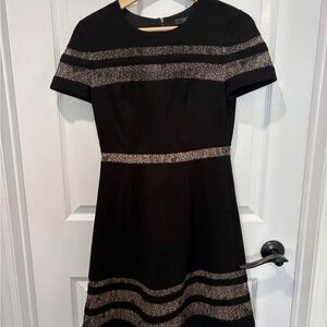 BCBGMaxAzria Black Dress with Gold Accents